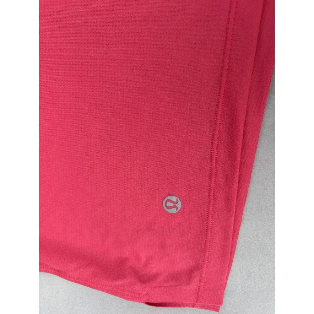 Lululemon Shirt Womens Pink Cropped Short Sleeve Lightweight Athletic Top